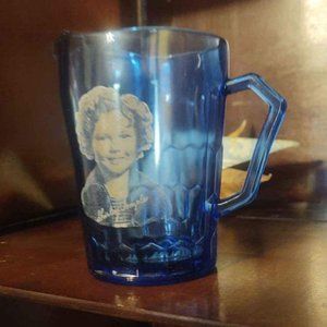 Vintage Shirley Temple Cobalt Creamer Pitcher